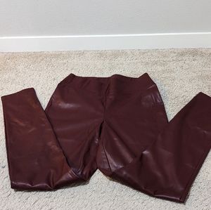 Faux leather leggings